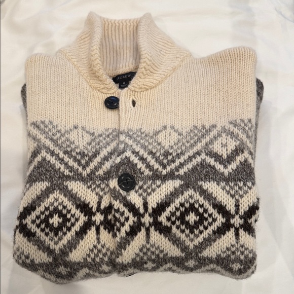 J. Crew Beige and Gray Cardigan Sweater - Picture 5 of 5